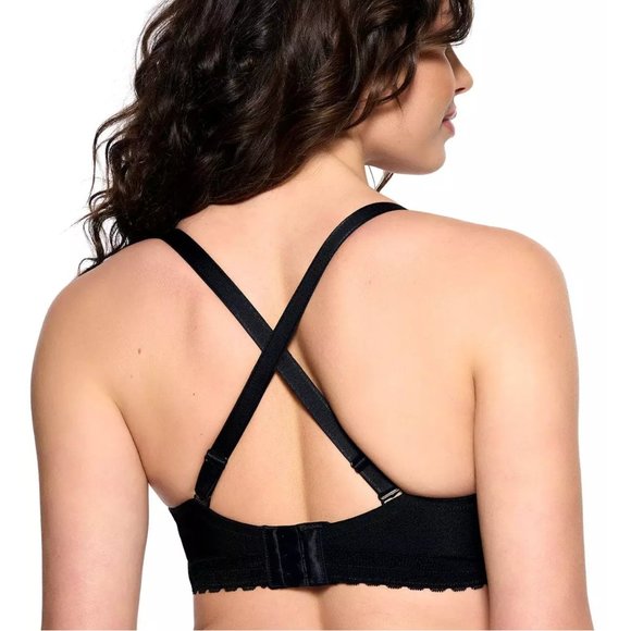 Paramour by Felina Gorgeous Memory Foam Contour Convertible T-Shirt Bra Black - Picture 4 of 9